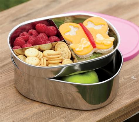 potterybarn stainless steel oval bento box lids|Stainless Steel Bento Boxes .